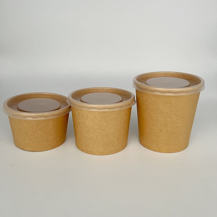 pasta kraft bowls with PP lids(001)